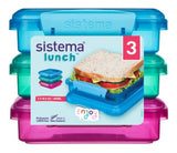 Sistema 450ml sandwich box 3 pack - British product