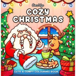Coco Wyo Cozy Christmas colouring book 8x8 inches, imported from the UK