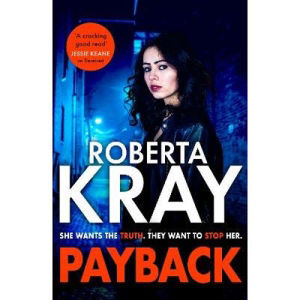 Roberta Kray Payback crime novel cover design, UK version