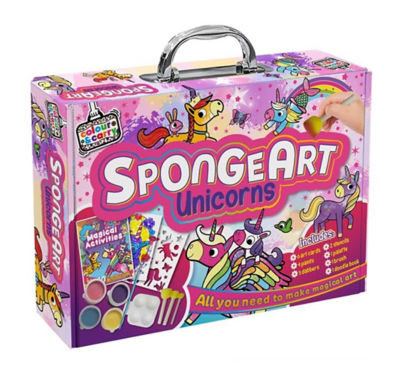 Sponge Art Unicorns craft kit, imported from the UK