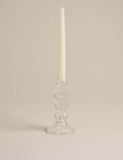 Glass bobble candle holder tall 18.5 cm, UK version