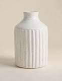Tall ridged ceramic vase 30.2cm (British brand)