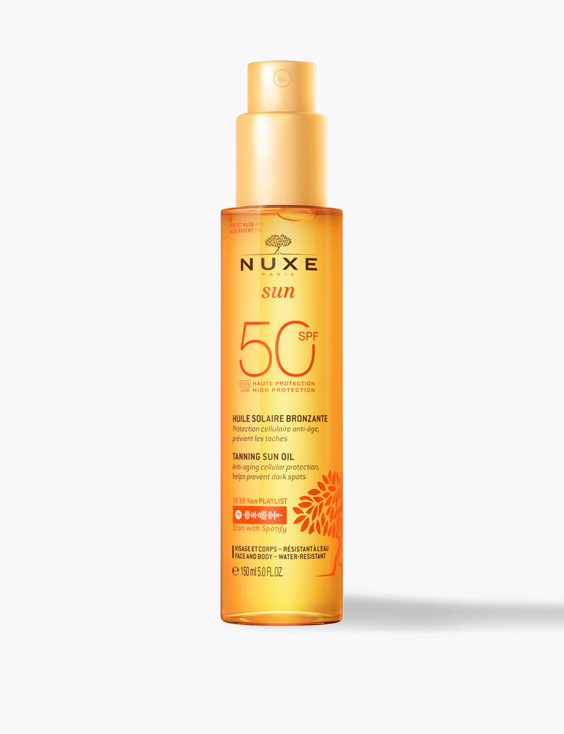 Nuxe tanning sun oil SPF50 150ml (British brand)