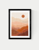 M&S East End Prints Terracotta Landscape Framed Art Print- Buy online at McGrocer