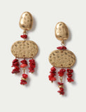 Textured chipping drop earrings (British brand)