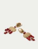 Textured chipping drop earrings (British brand)
