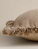Textured fringe cushion cover square 50cm - British product