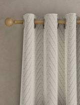 M&S Textured Herringbone Eyelet Curtains- Buy online at McGrocer