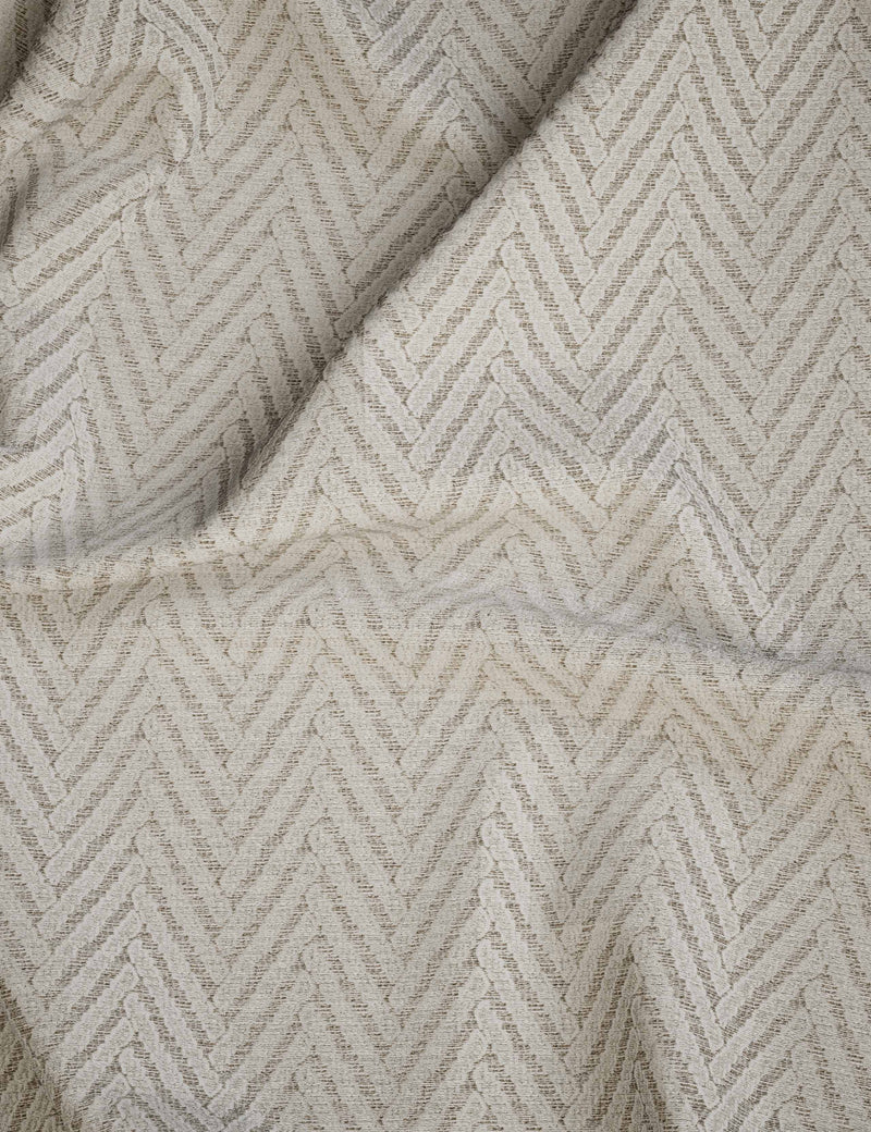 Textured herringbone eyelet curtains (British brand)