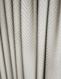 Textured herringbone eyelet curtains (British brand)