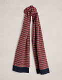 Textured Knitted Scarf with Wool