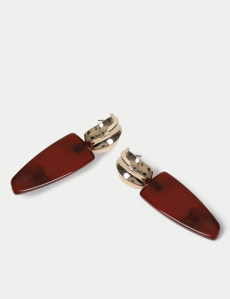 Textured resin drop earrings, UK version