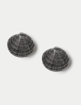 M&S Textured Shell Stud Earrings- Buy online at McGrocer