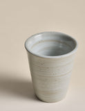 Stoneware mug textured spin handleless 9cm - British product