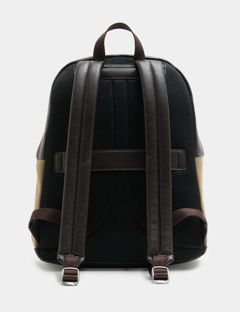 M&S Textured Twill Mix Backpack in cotton and polyurethane, British brand