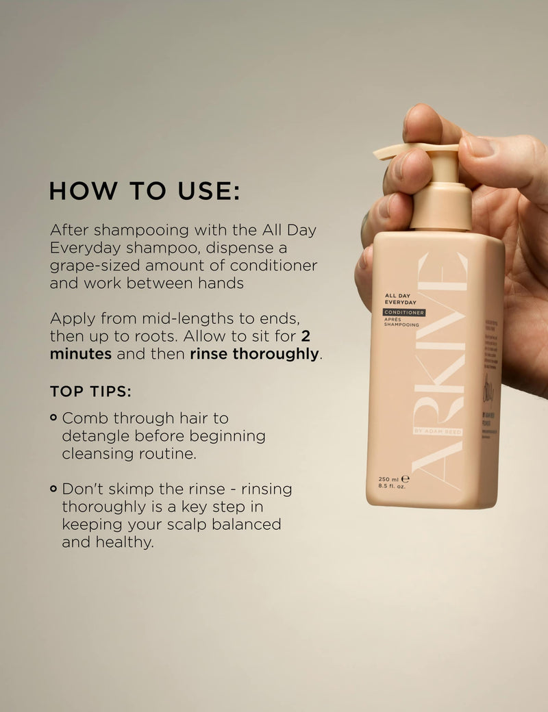ARKIVE All Day Everyday hair care kit 4x60ml, imported from the UK