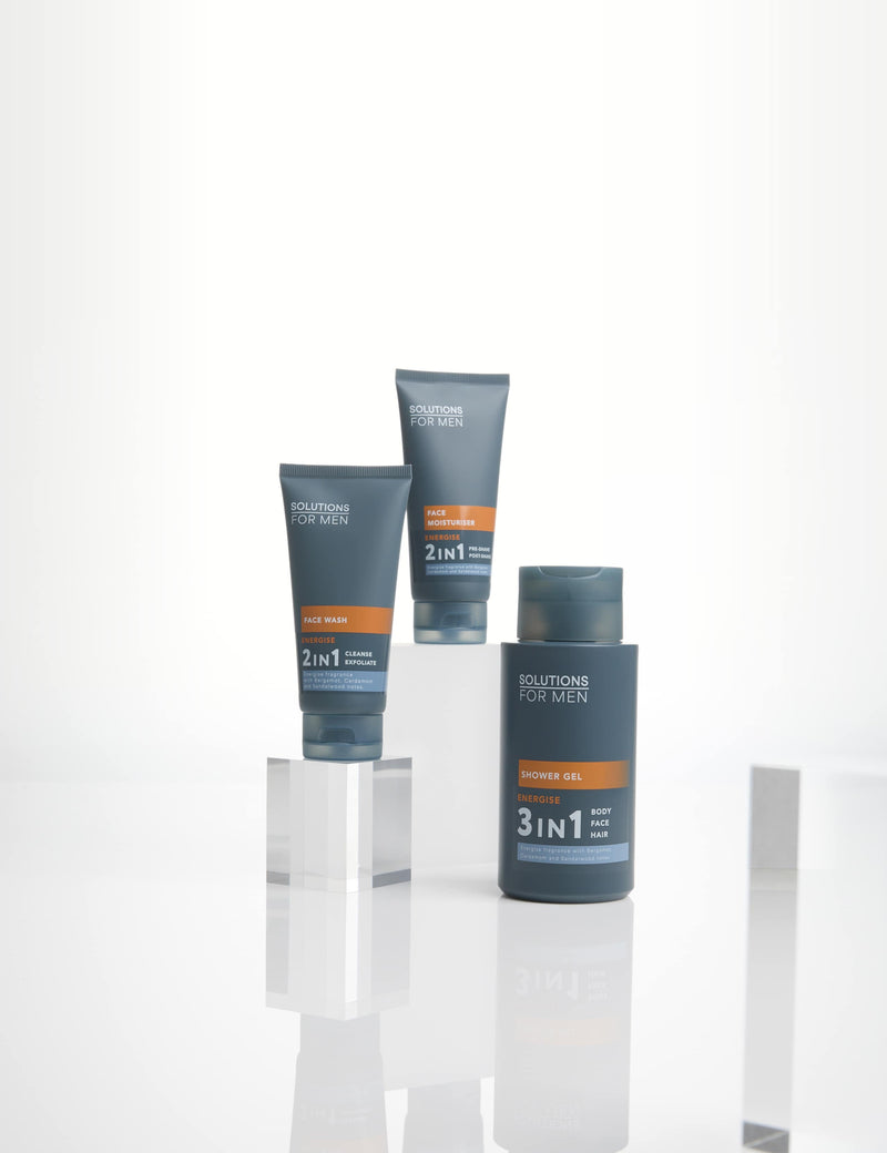 Solutions Energise men's grooming gift set - British product