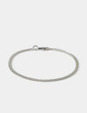 Thin chain bracelet real leather stainless steel - British product