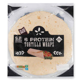Protein tortilla wraps with 9.8g protein per wrap, 6 pack (British brand)