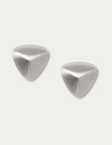 M&S Triangle Dome Brushed Stud Earring- Buy online at McGrocer