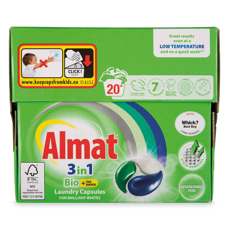 Triple chamber laundry capsules unit dose (British brand)