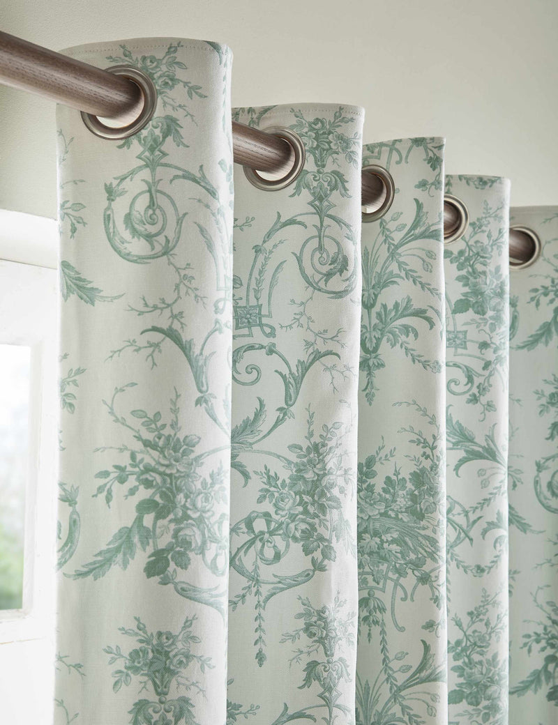 Laura Ashley Tuileries blackout eyelet curtains, imported from the UK