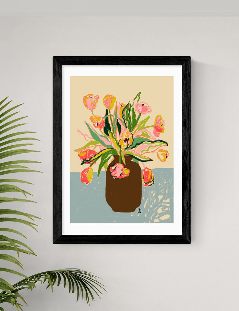 East End Prints framed tulips art print, UK version