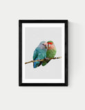 East End Prints two love birds framed art print, imported from the UK