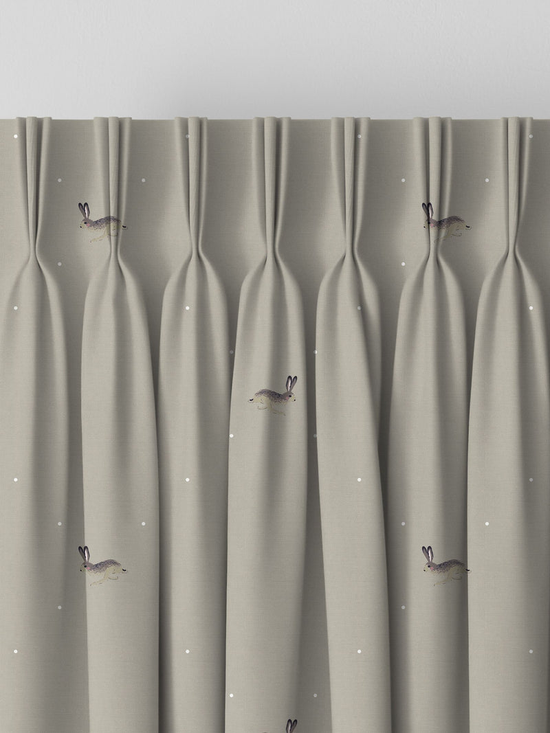 Sophie Allport Natural Hare made-to-measure curtains, imported from the UK