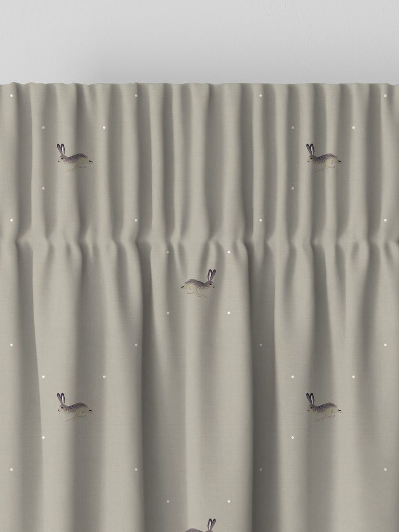 Sophie Allport Natural Hare made-to-measure curtains, imported from the UK