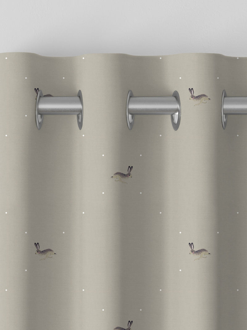 Sophie Allport Natural Hare made-to-measure curtains, imported from the UK