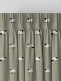 Sophie Allport made to measure natural sheep curtains, imported from the UK