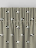 Sophie Allport made to measure natural sheep curtains, imported from the UK