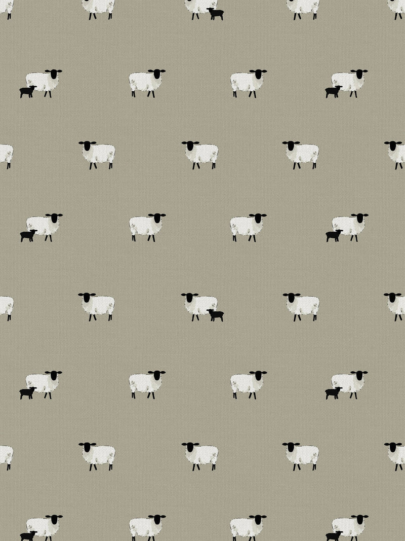 Sophie Allport made to measure natural sheep curtains, imported from the UK