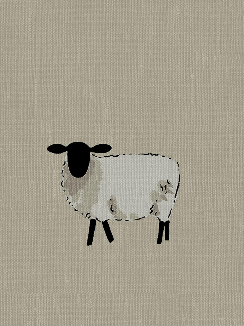 Sophie Allport made to measure natural sheep curtains, imported from the UK