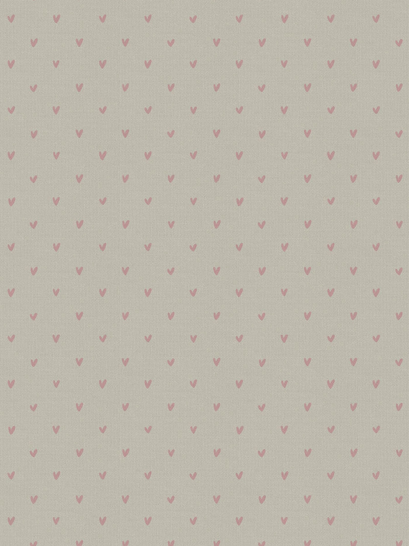 Sophie Allport Hearts curtains in pale pink on grey, imported from the UK