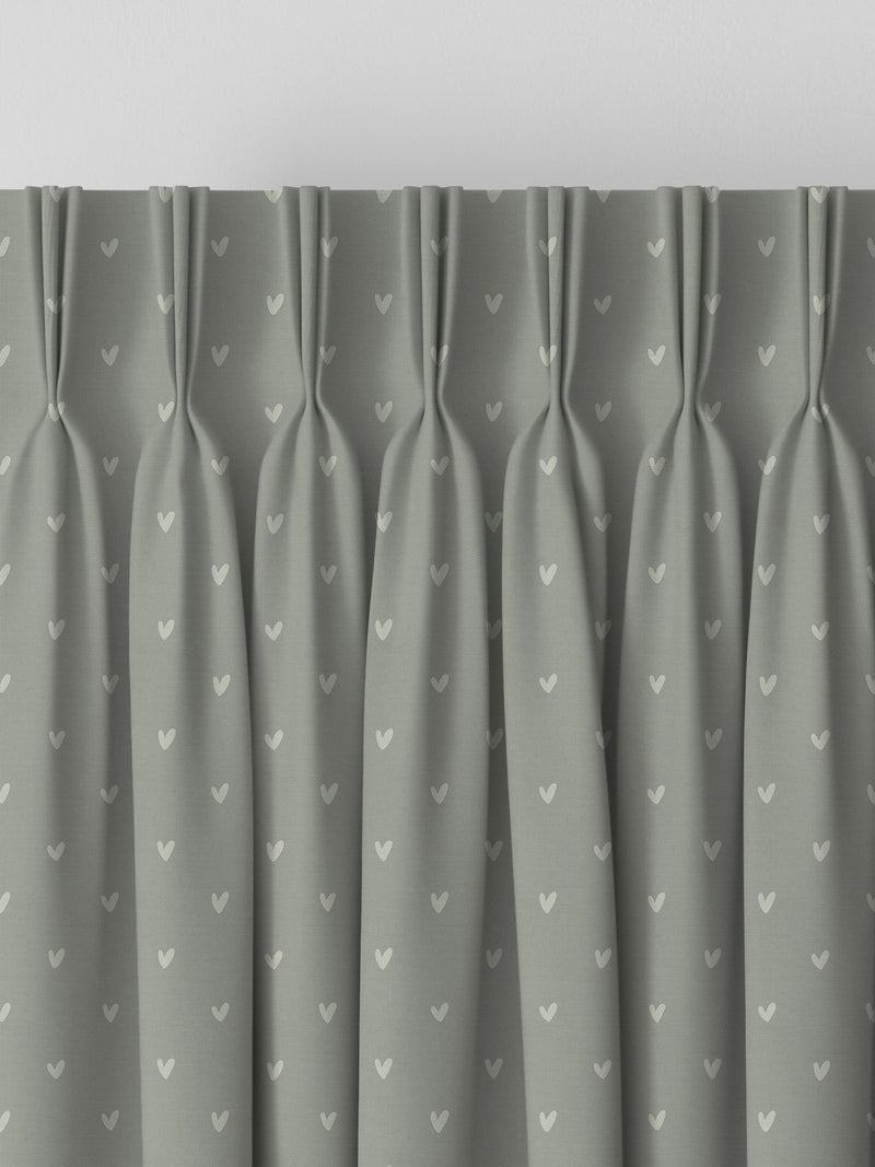Sophie Allport grey hearts made to measure curtains, UK version