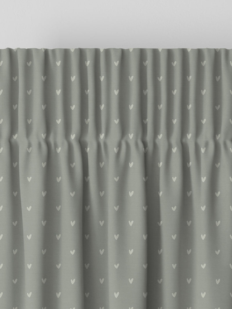 Sophie Allport grey hearts made to measure curtains, UK version