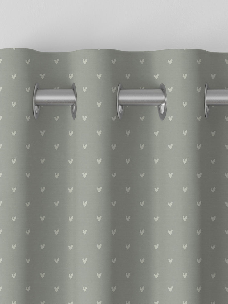 Sophie Allport grey hearts made to measure curtains, UK version