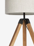 Brown Bronx wood tripod table lamp (British brand)