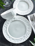 Mode white embossed dinner set 12 piece (British brand)