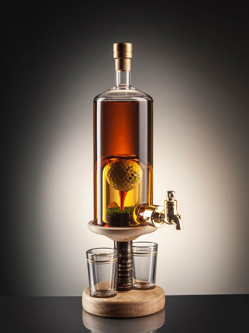 DrinksTime golf ball malt whisky decanter set 35cl - British product