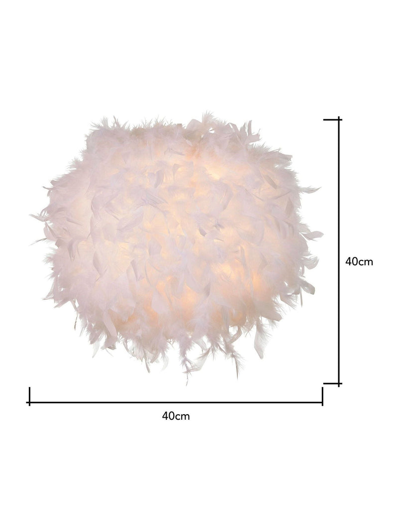 glow White Feather ceiling light 40cm, UK version