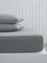 Grey Mid Cotton Rich Fitted Bed Sheet