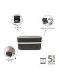 Brabantia grey 1.8L food waste caddy, UK version