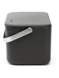 Brabantia grey 1.8L food waste caddy, UK version