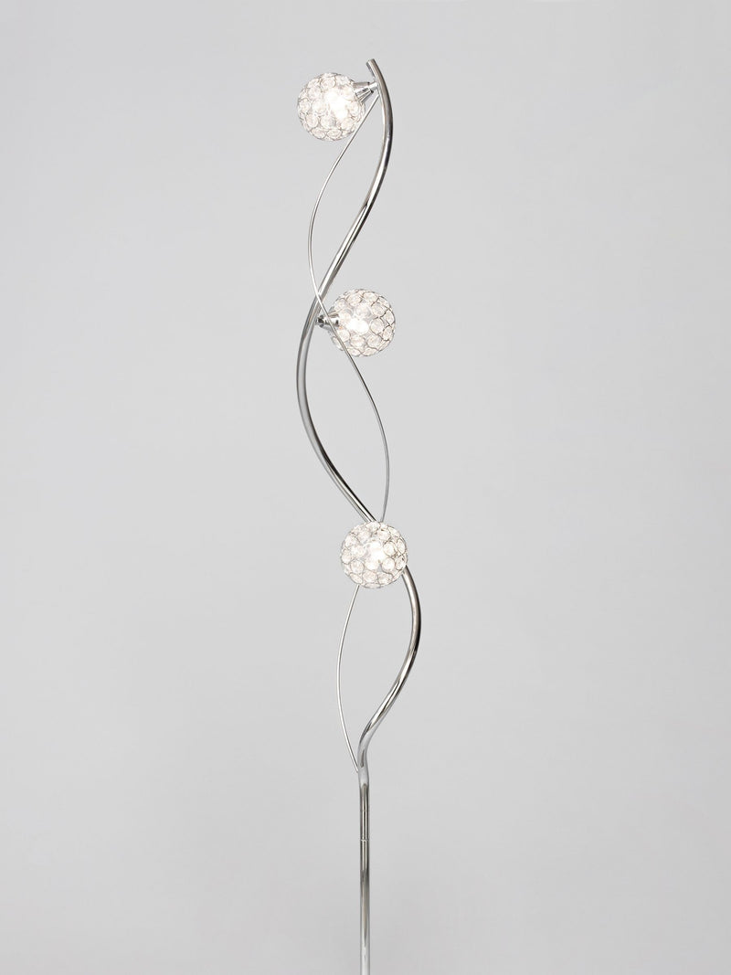 BHS Silver Orianna 3 light floor lamp - British product