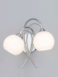BHS Silver Soni wall light chrome arms opal glass UK version