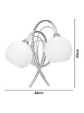 BHS Silver Soni wall light chrome arms opal glass UK version
