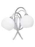 BHS Silver Soni wall light chrome arms opal glass UK version